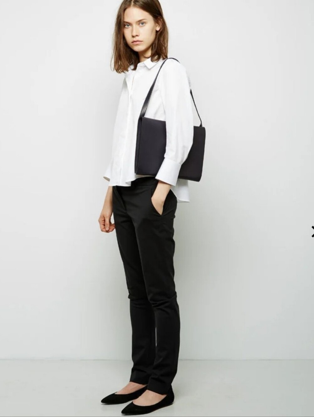 Isaac Reina Black Leather Shoulder Bag - Minimalist Women/Unisex Carryall